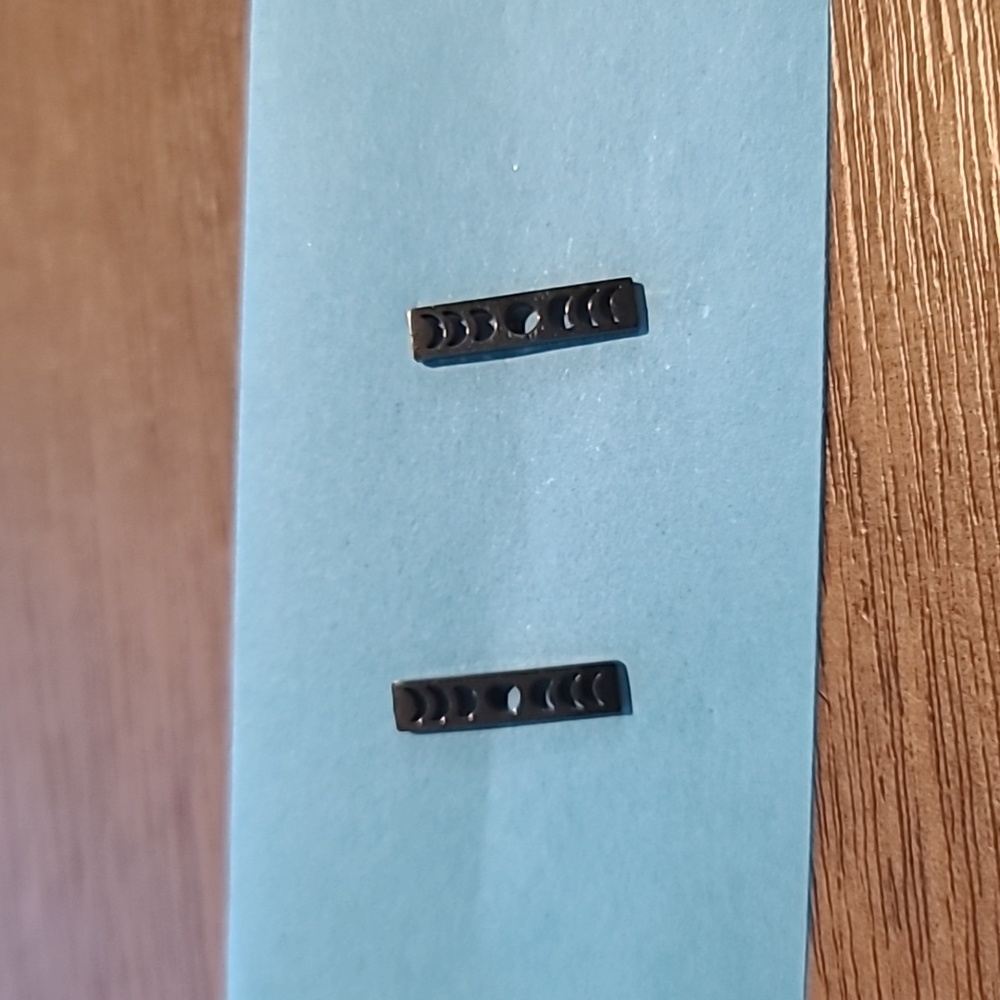 Black moon phases earrings